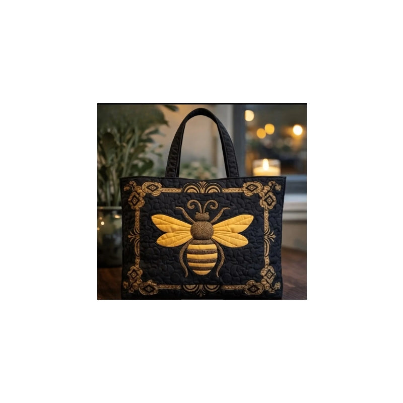 Digital Print Quilted Tote Bag Casual Cotton Bag